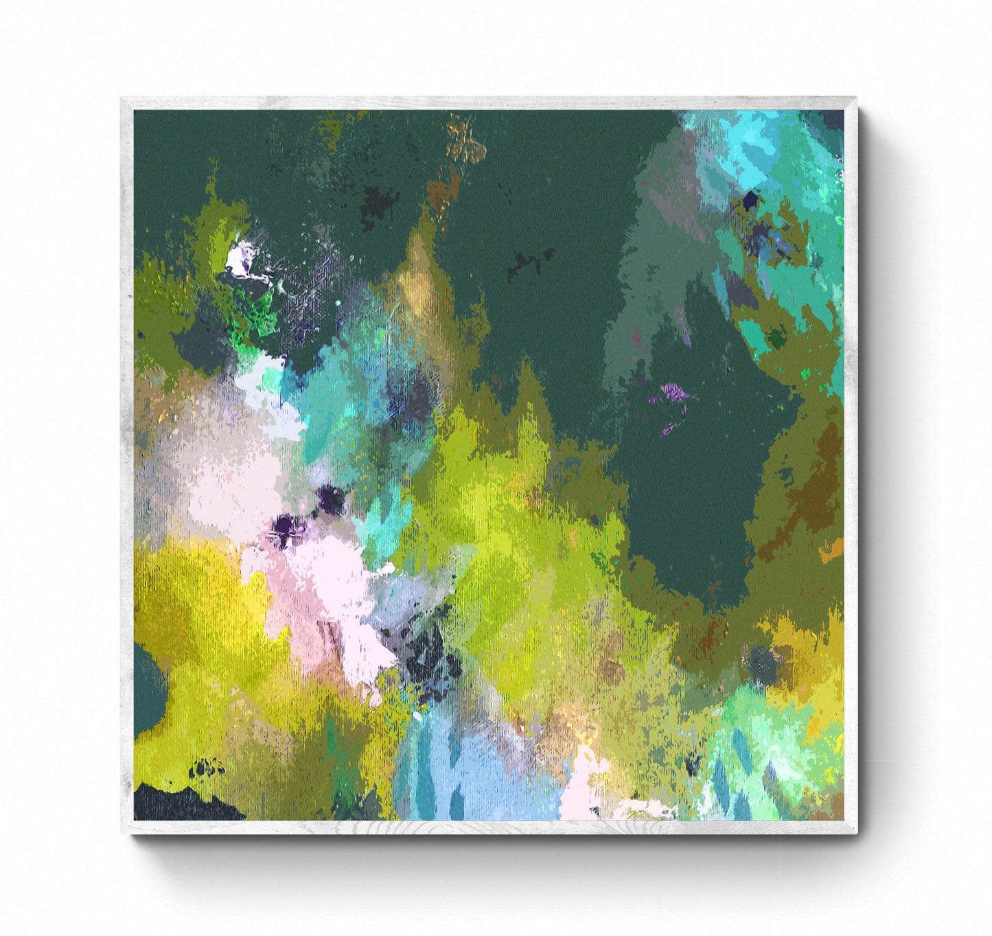 Green Abstract Art Giclee Print on Stretched Canvas or Fine Art Paper - Various Sizes