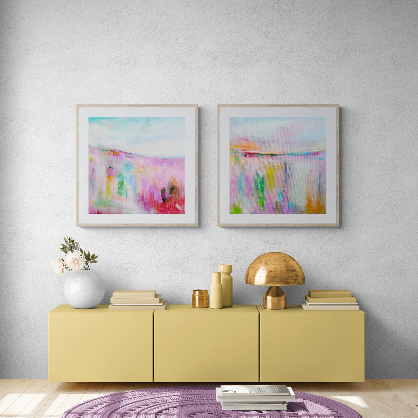 Colourful Landscape Wall Art Print on Stretched Canvas or Fine Art Paper