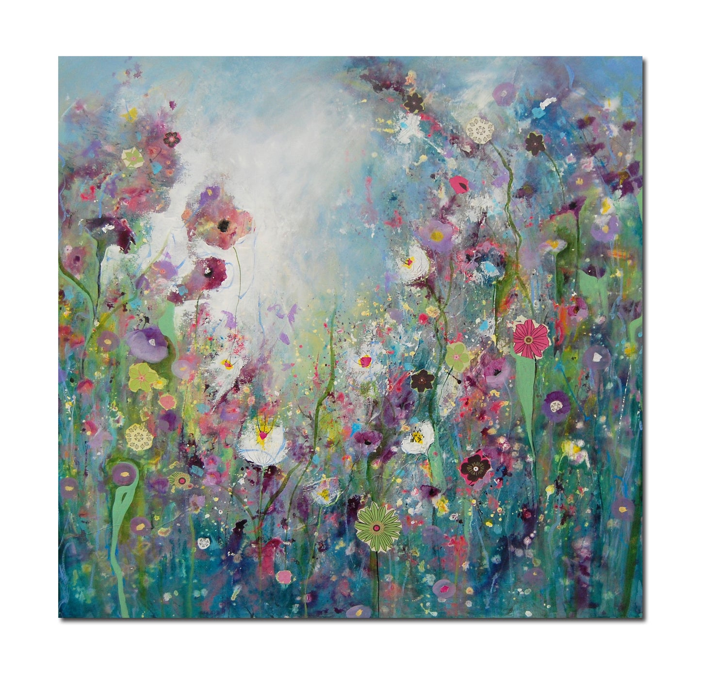 Floral Meadow - Original Abstract Floral Painting