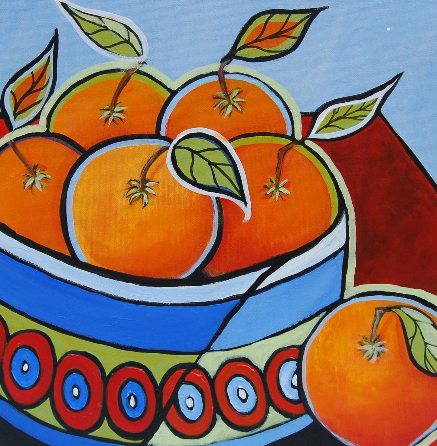 Orange in Bowl -  Original Painting
