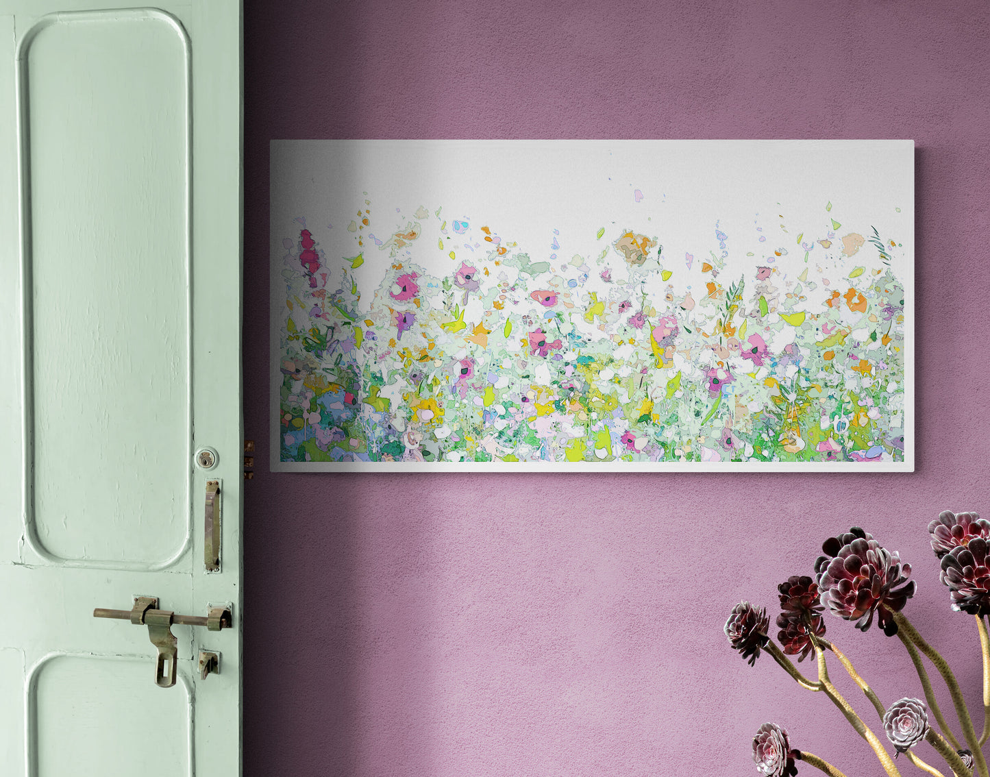 panoramic floral wall art print