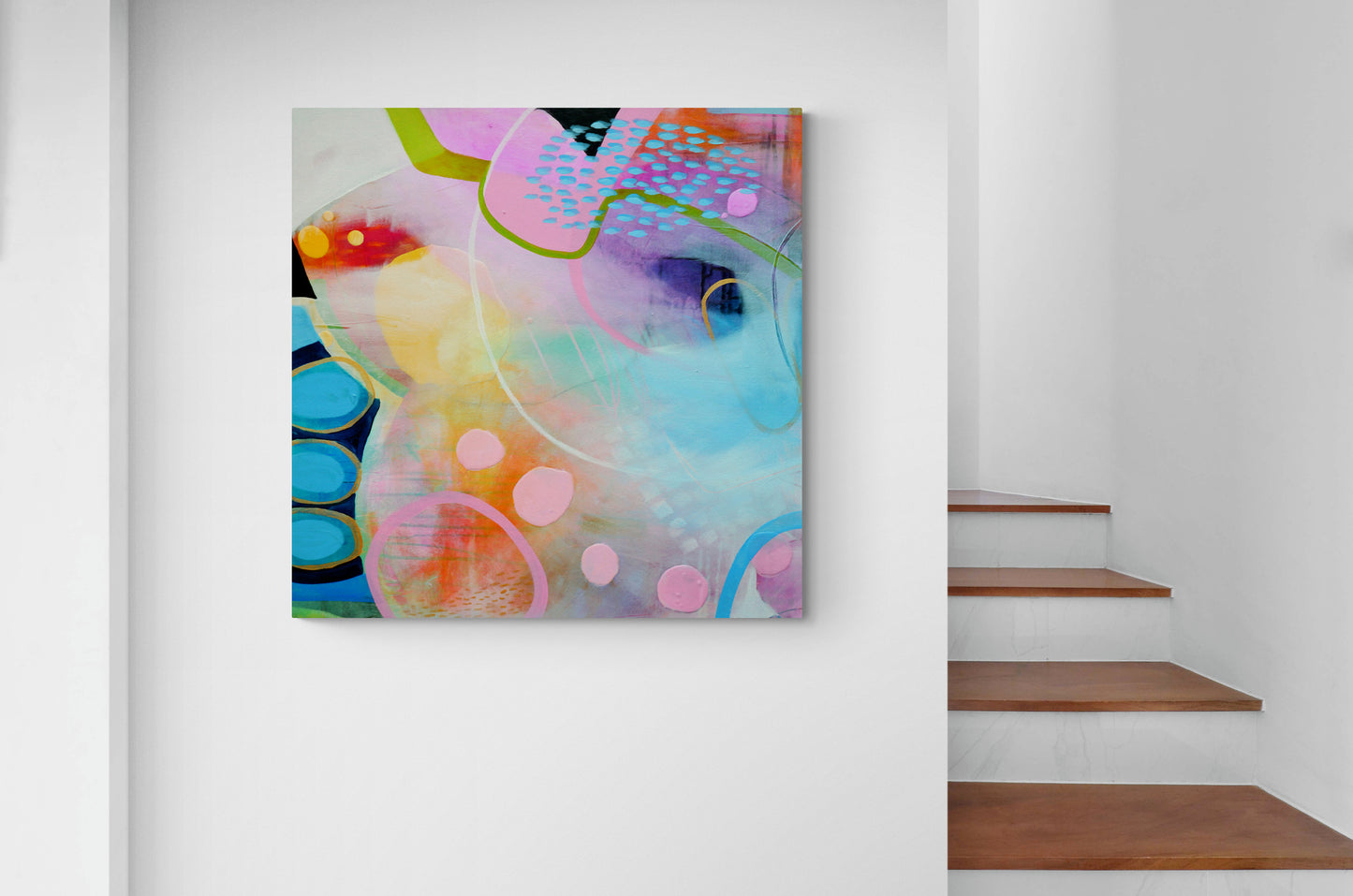 Large Bold Abstract Art Print on Stretched Canvas or Fine Art Paper - Various Sizes