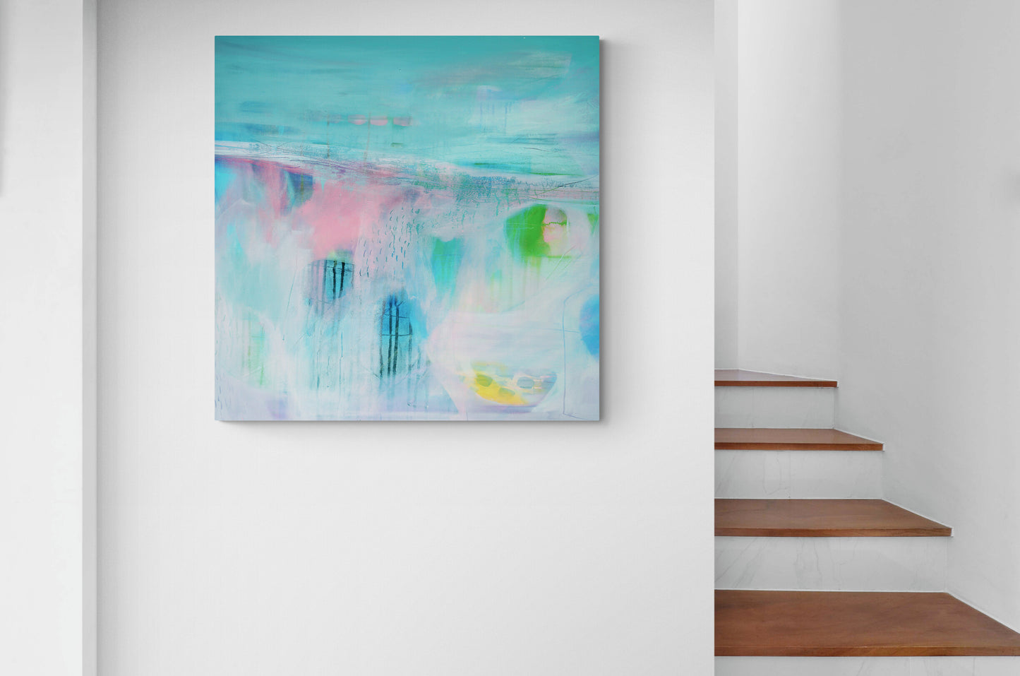 turquoise canvas art