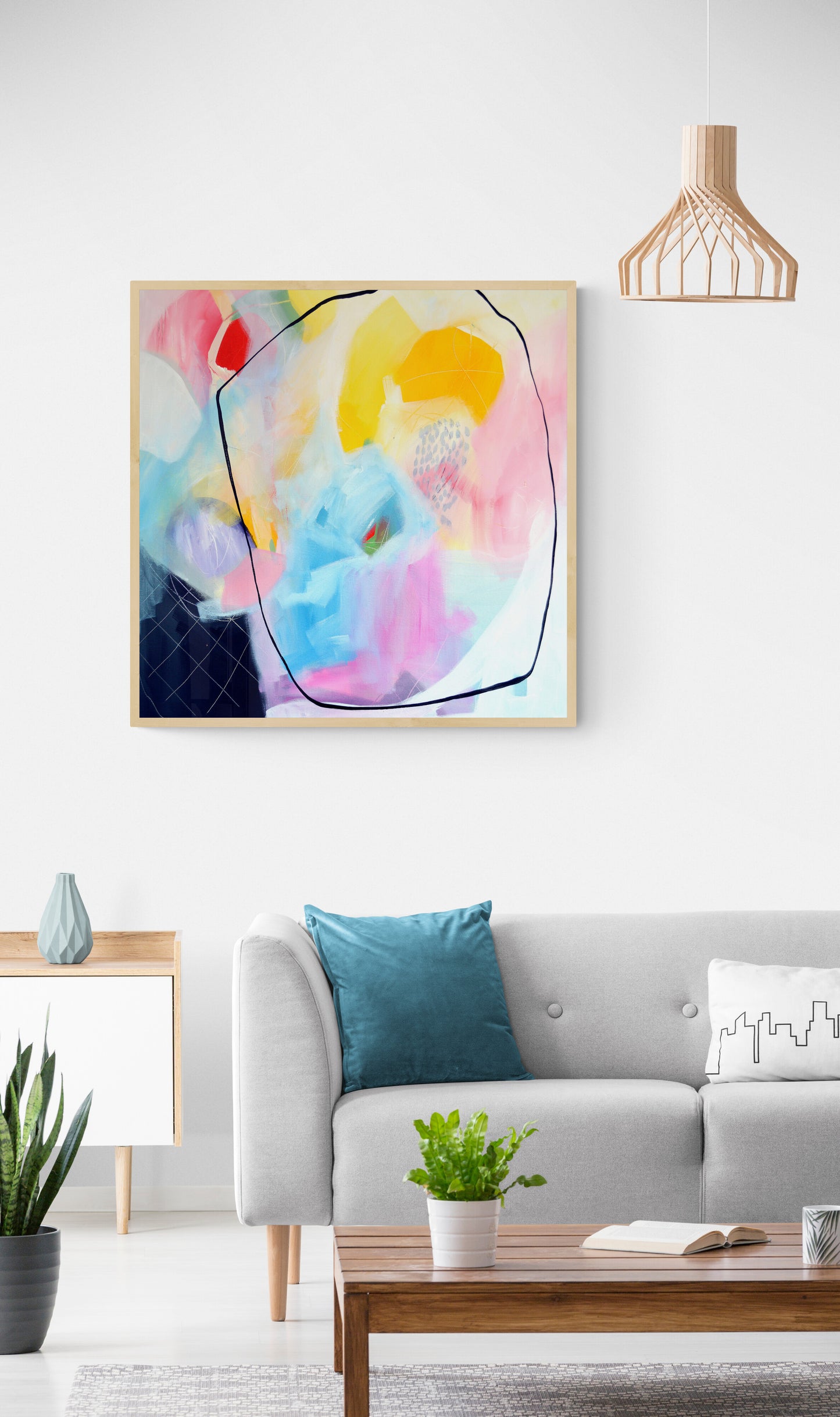 Modern Abstract Art Giclee Print on Stretched Canvas or Fine Art Paper