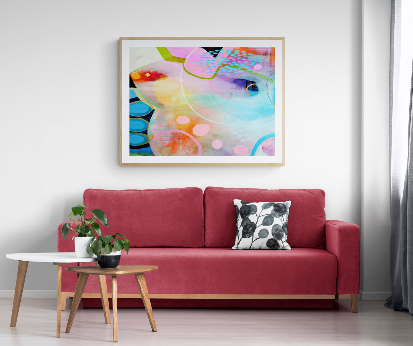 Large Bold Abstract Art Print on Stretched Canvas or Fine Art Paper - Various Sizes