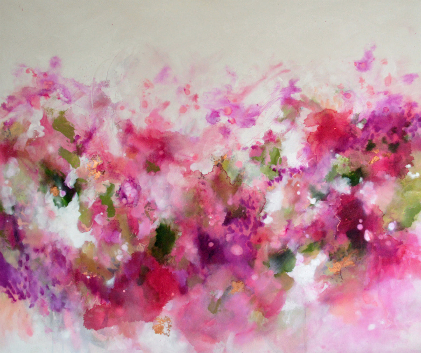 A Certain Smile - Large Pink Original Abstract Painting