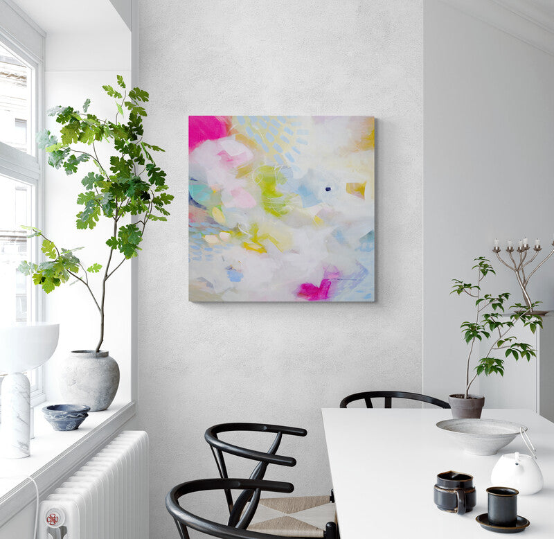 Pastel Abstract Canvas Wall Art Print - Candy