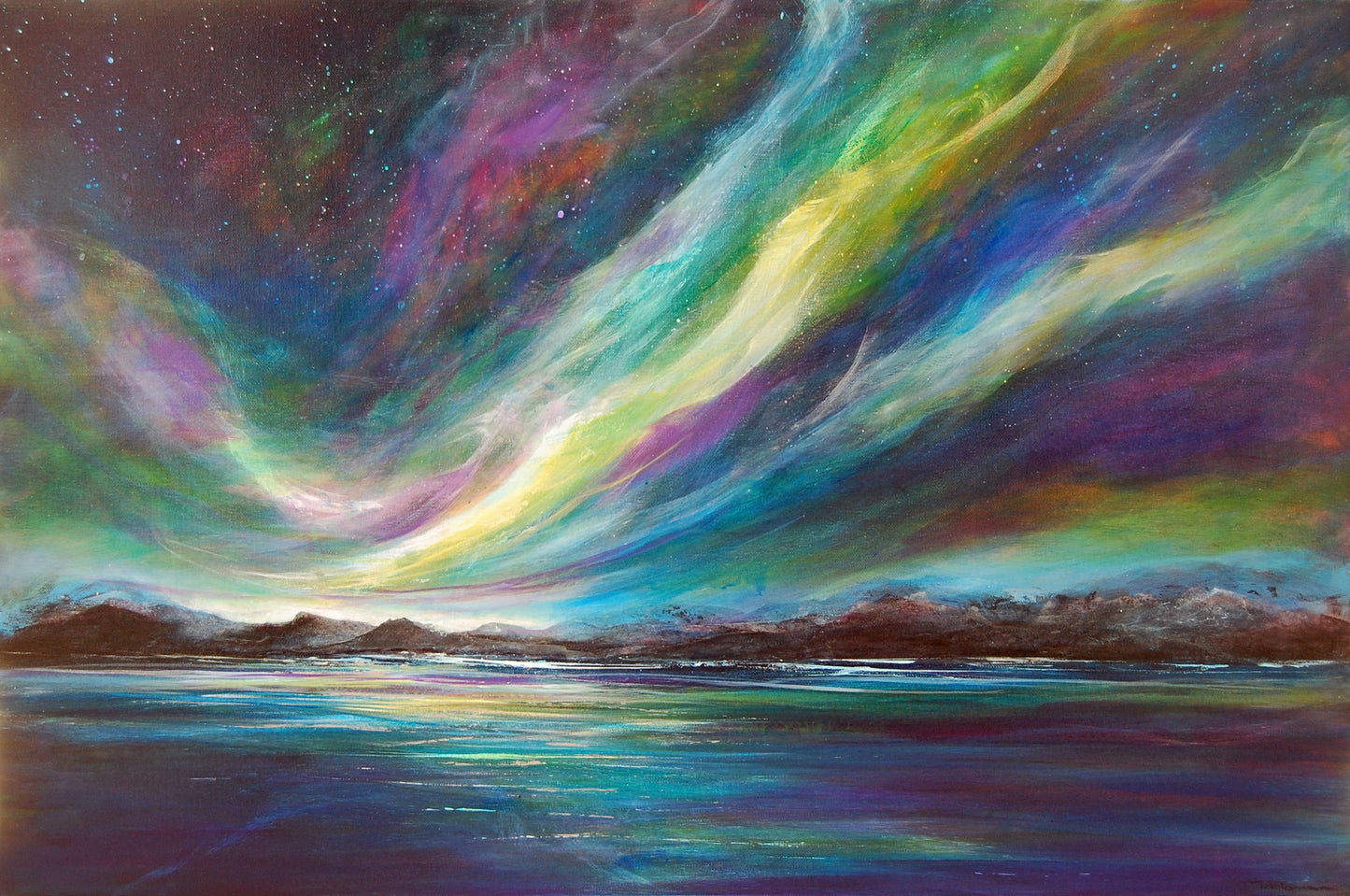 Dancing Lights - Original Abstract Landscape Painting