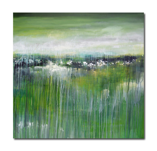 Green Landscape 2 - Original Abstract Landscape Painting
