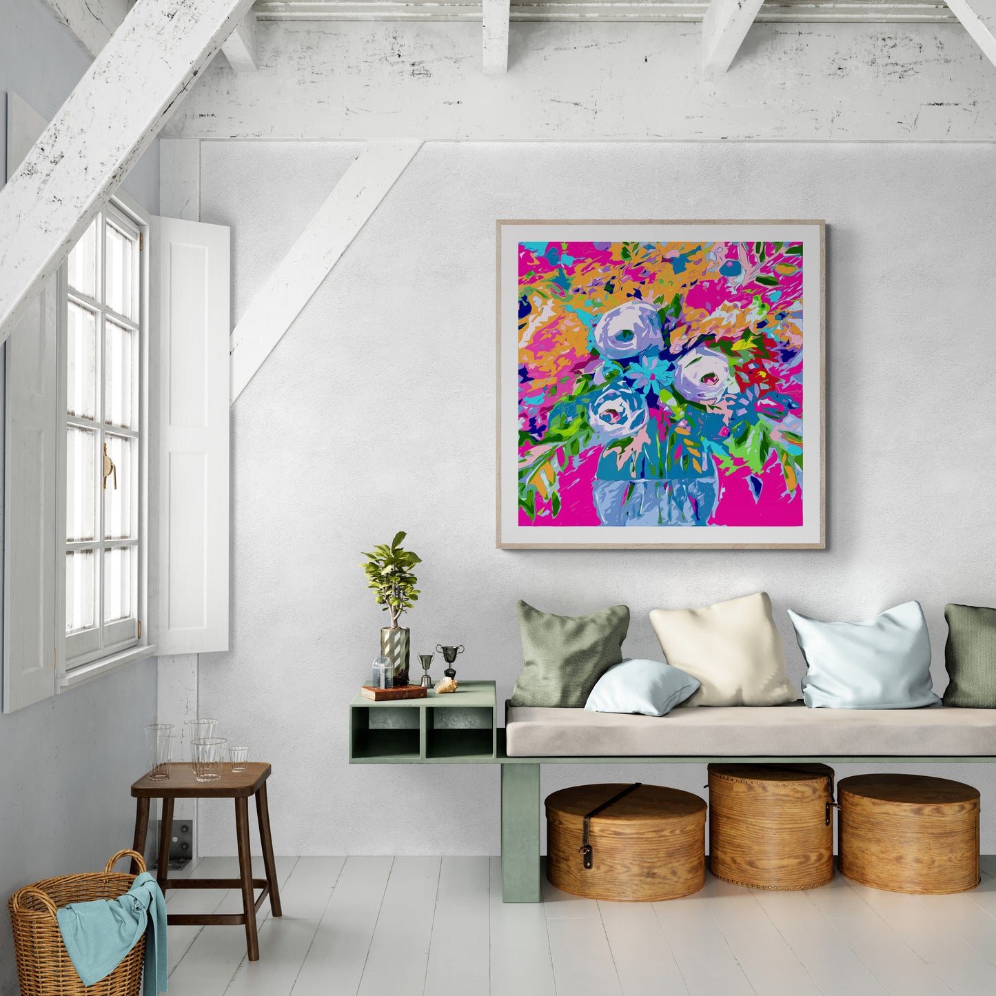 large floral wall art print