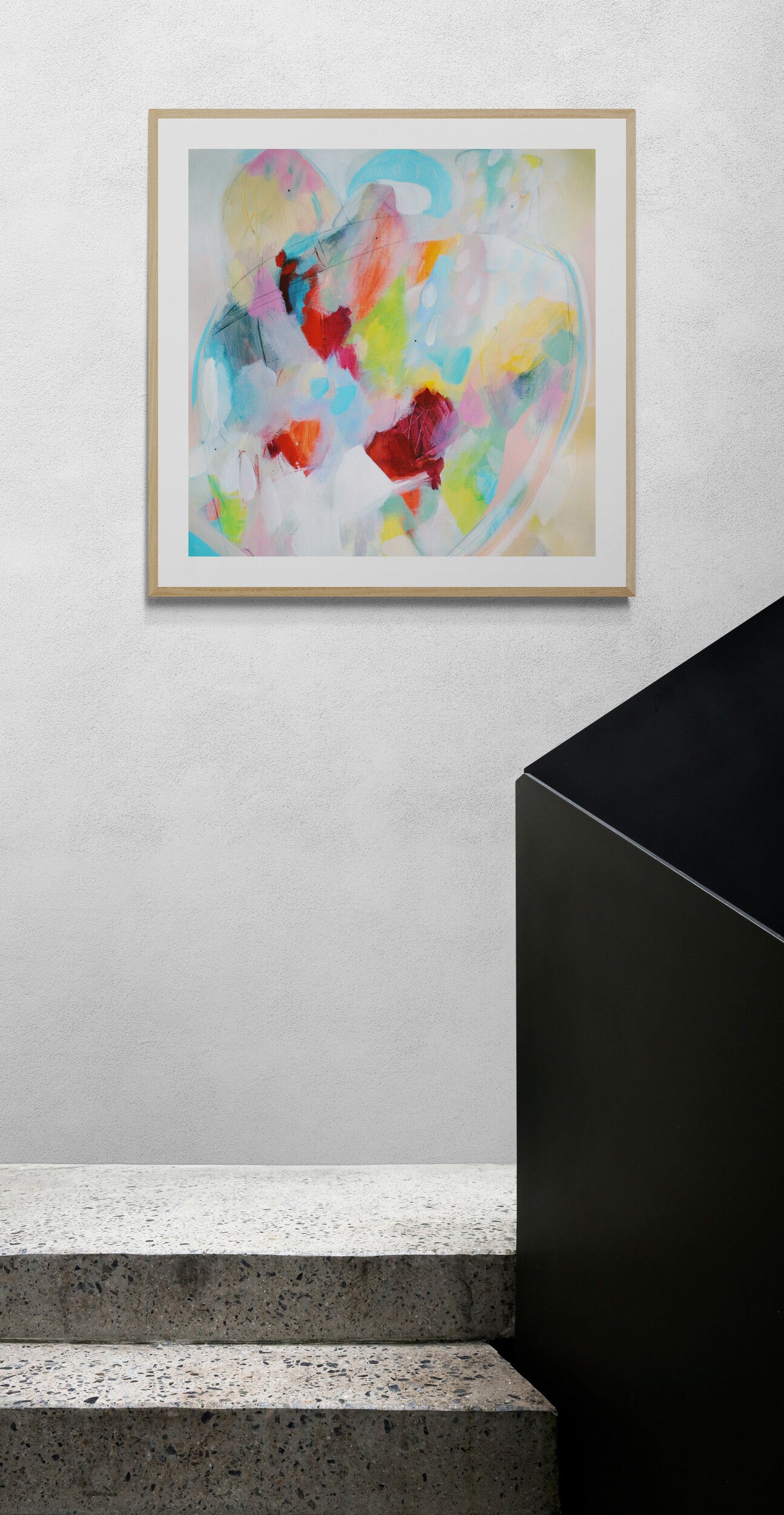 Multicoloured Abstract Art Giclee Print on Stretched Canvas or Fine Art Paper - Henrietta