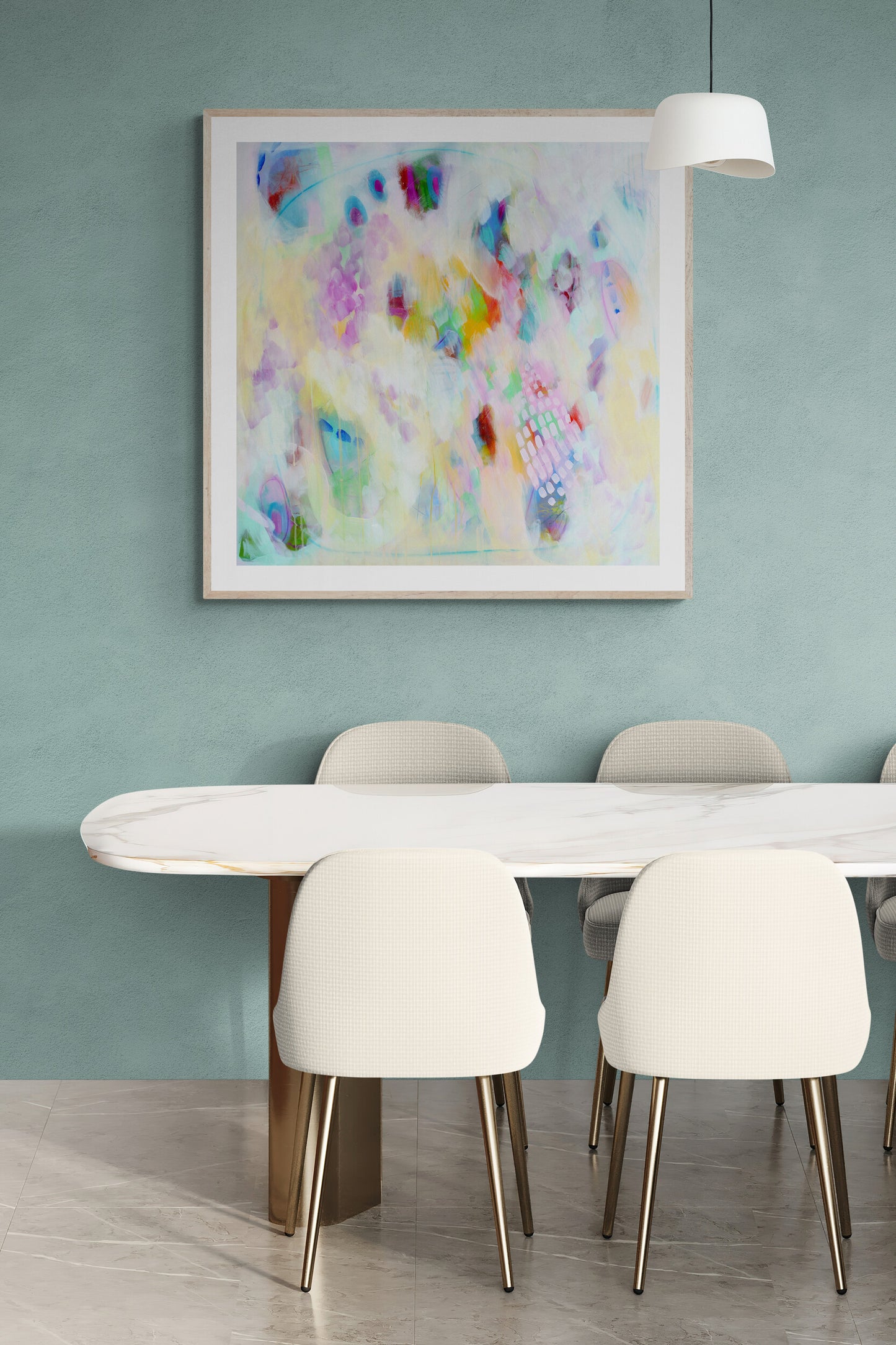 Pastel Colours Abstract Art Giclee Print on Stretched Canvas or Fine Art Paper - IL23