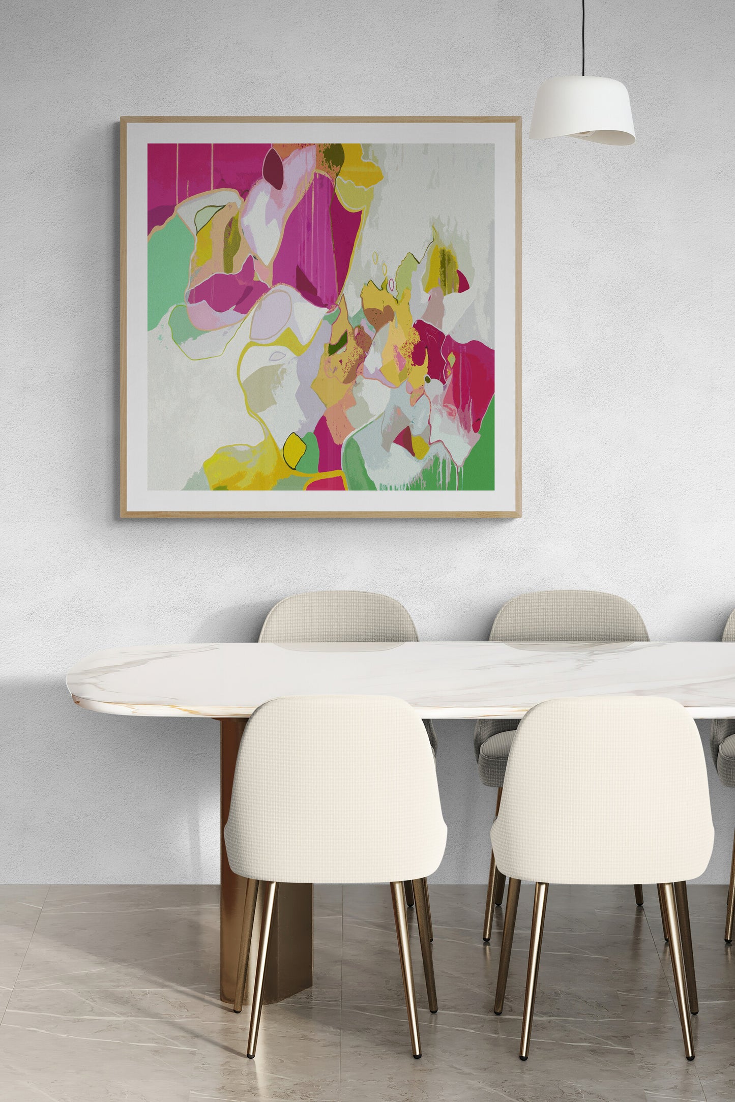 Modern Magenta Abstract Art Giclee Print on Stretched Canvas or Fine Art Paper - CA200