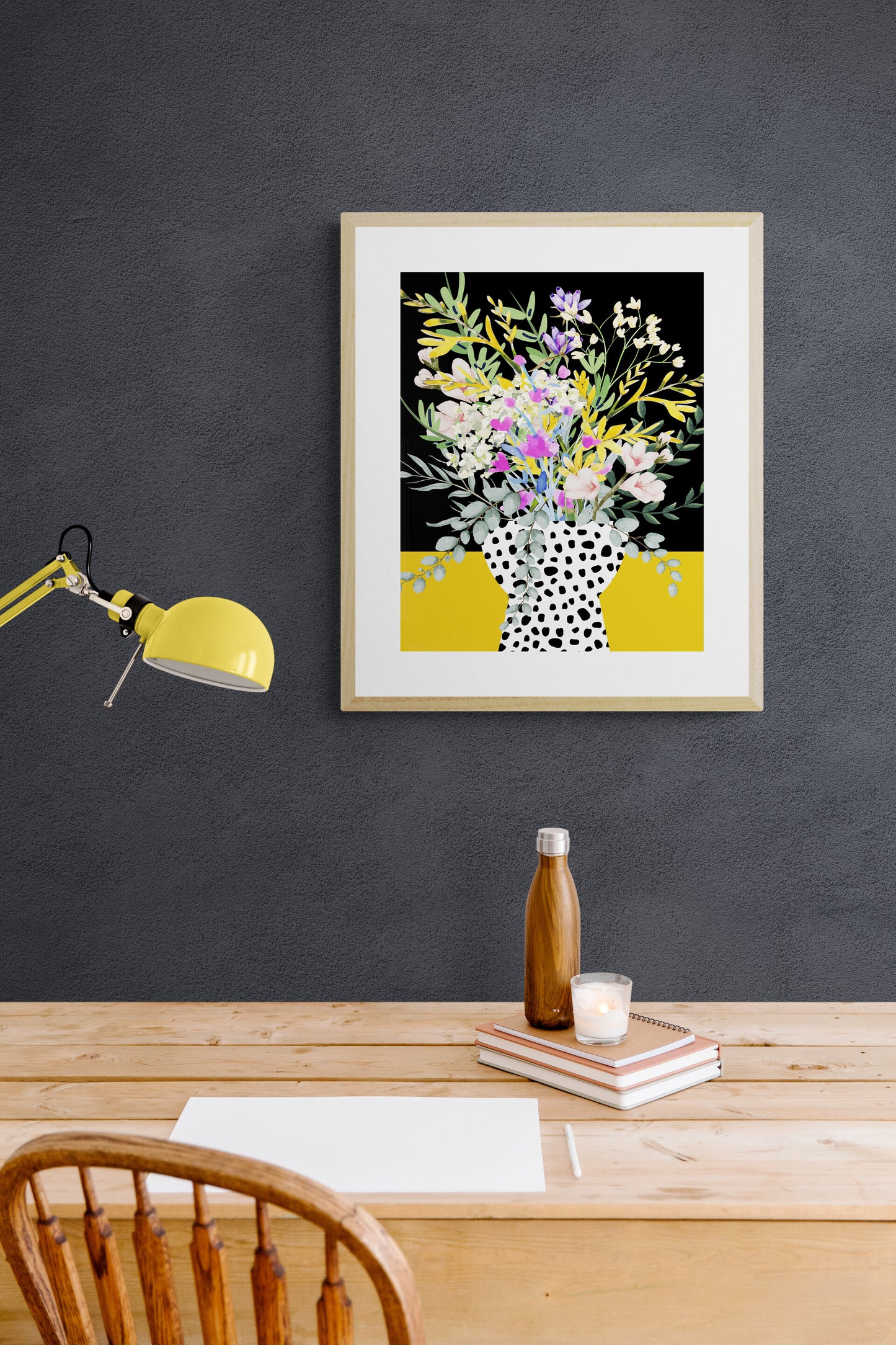 Dark Floral Quirky Still Life Print - Digital Download