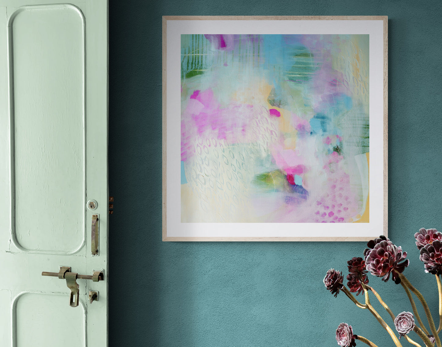 Vibrant Abstract Art Giclee Print on Stretched Canvas or Fine Art Paper - IL20