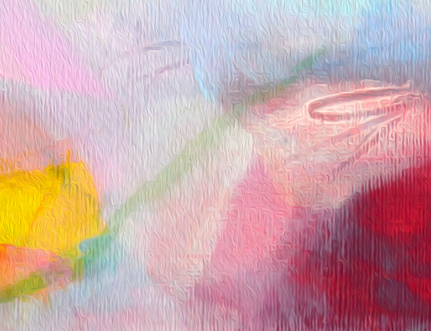 Green and Pink Abstract Art Giclee Print on Stretched Canvas or Fine Art Paper - Various Sizes