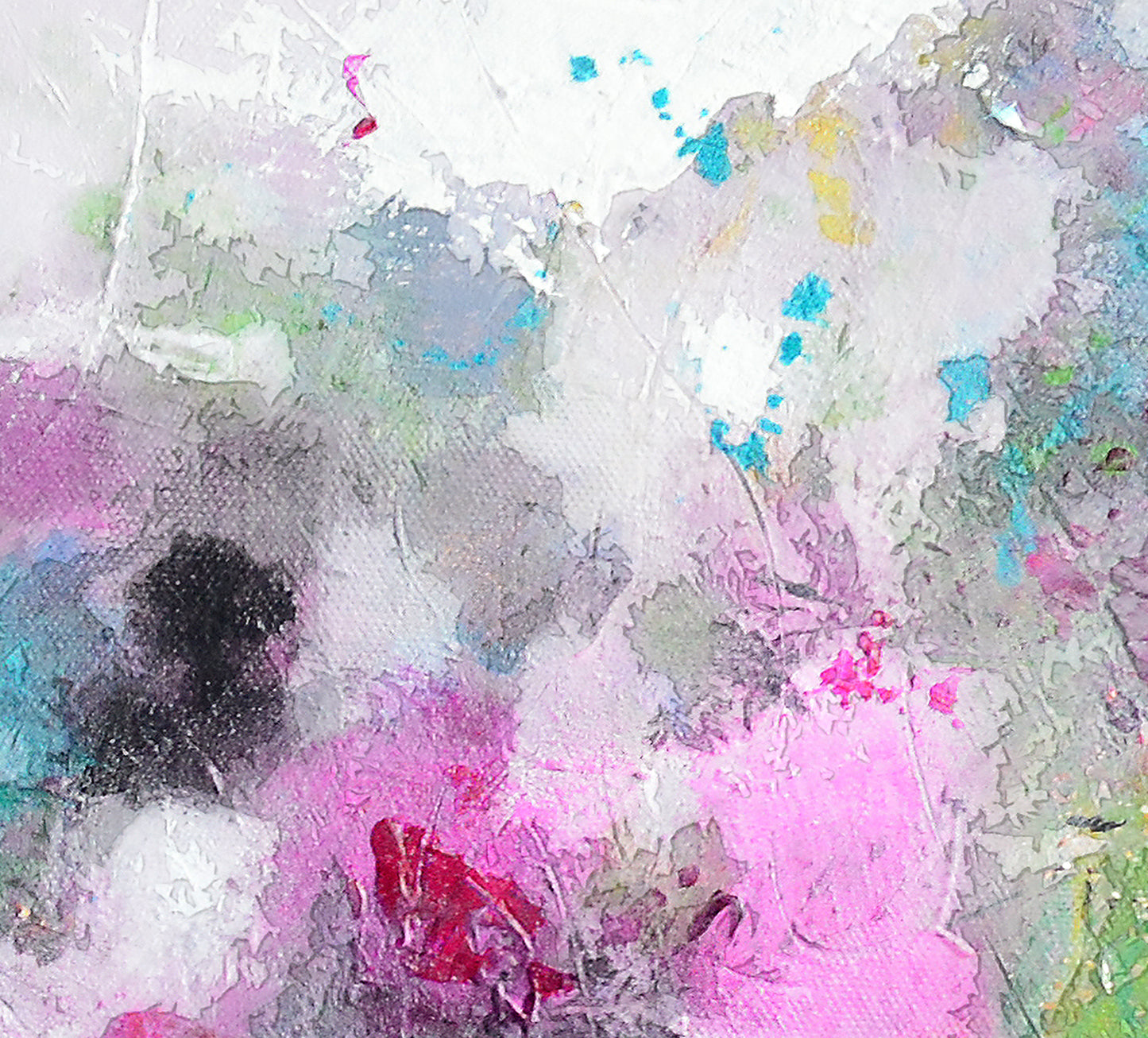 Large Panoramic Abstract Wall Art Giclee Print on Stretched Canvas